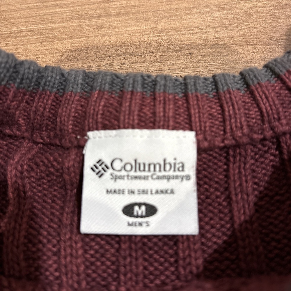 Columbia Men's Burgundy Pullover Sweater Size Medium - Picture 2 of 8